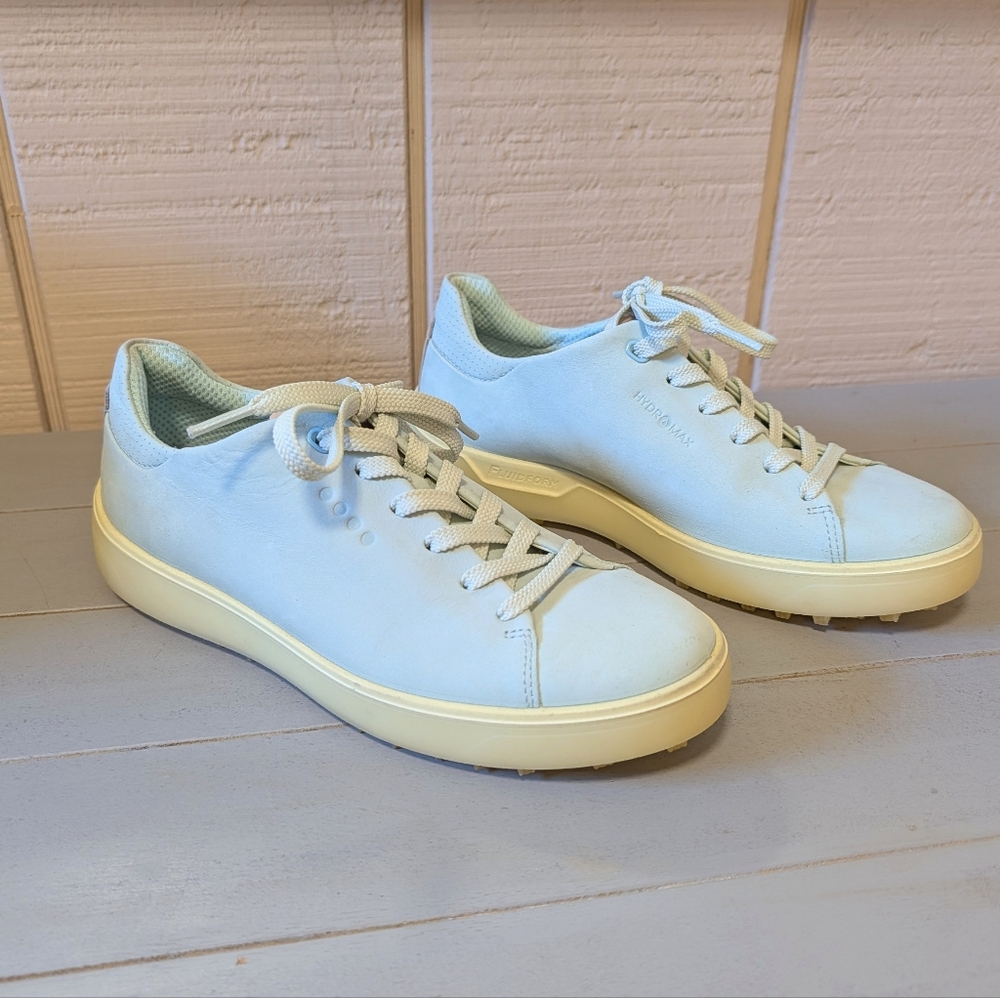 ECCO W GOLF TRAY Laced Shoes Blue Yellow Women's 10 - Picture 4 of 15